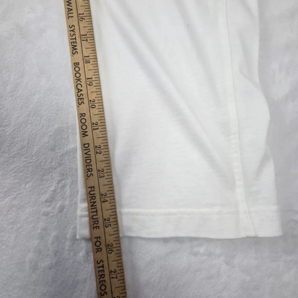 J. Jill Cargo‎ Pants Womens Medium White 100% Cotton Elastic Waist Straight Leg
